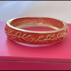 NWOT Pink Pineapple Hinged Enamel Bracelet